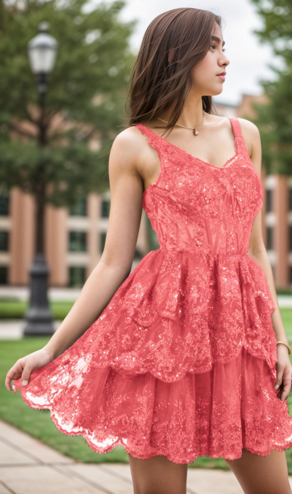 A-Line Short-Mini Tulle Graduation Dresses CS0548 - COCOMELODY