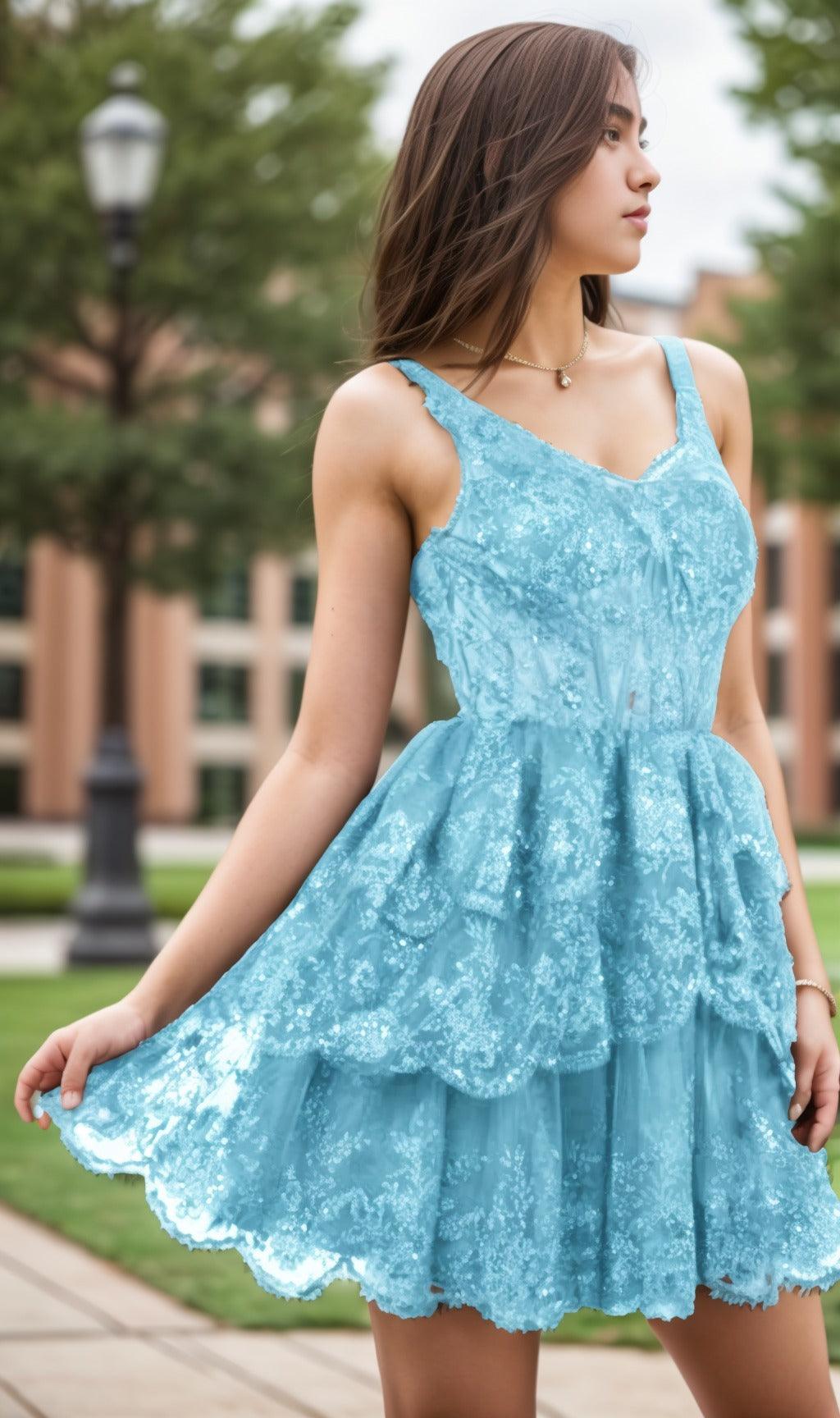 A-Line Short-Mini Tulle Graduation Dresses CS0548 - COCOMELODY