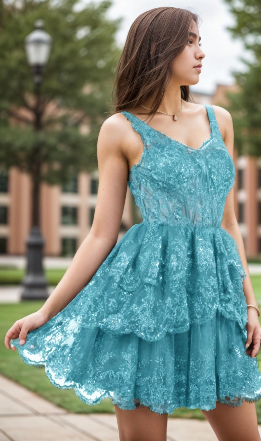 A-Line Short-Mini Tulle Graduation Dresses CS0548 - COCOMELODY