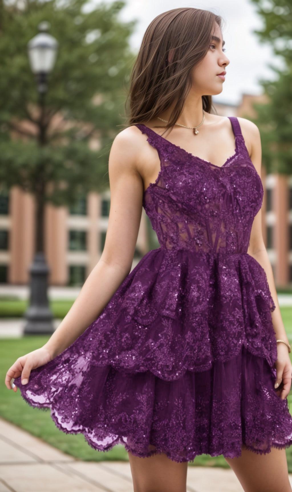 A-Line Short-Mini Tulle Graduation Dresses CS0548 - COCOMELODY