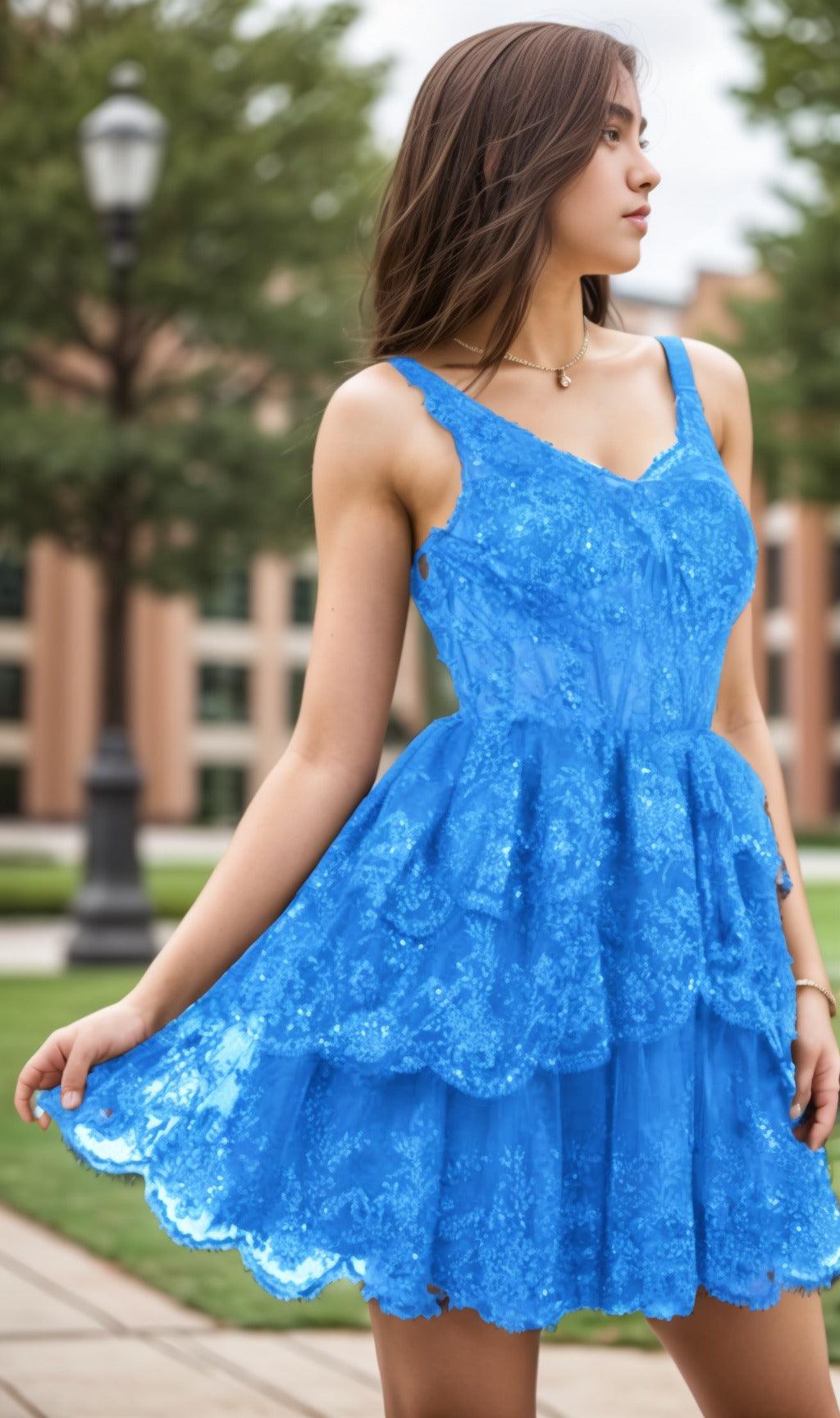 A-Line Short-Mini Tulle Graduation Dresses CS0548 - COCOMELODY