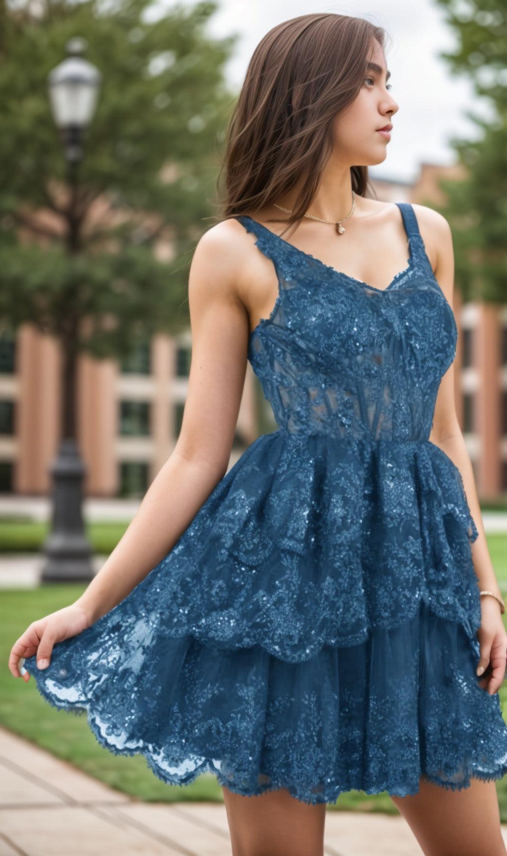 A-Line Short-Mini Tulle Graduation Dresses CS0548 - COCOMELODY