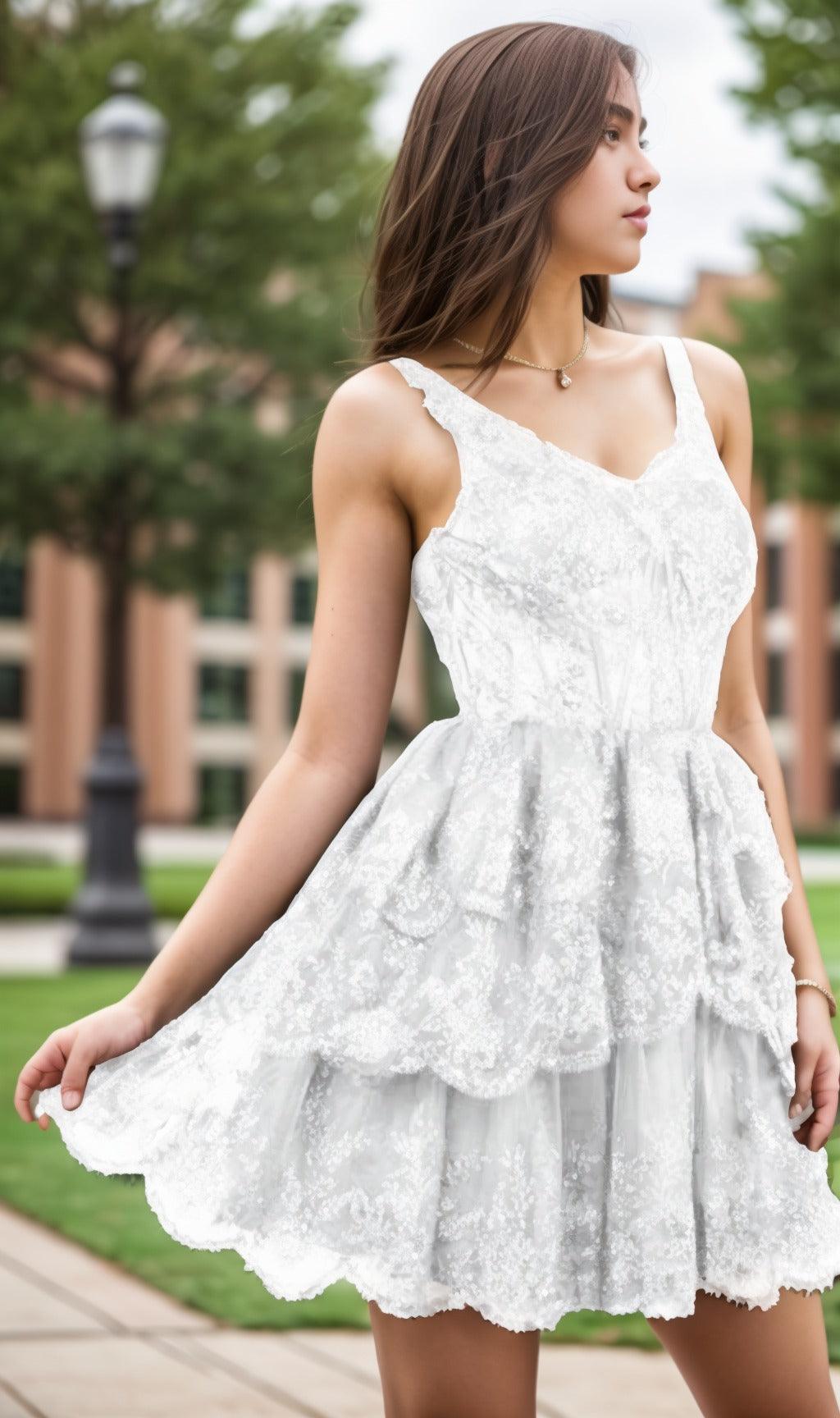 A-Line Short-Mini Tulle Graduation Dresses CS0548 - COCOMELODY