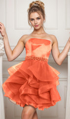 Ball Gown Short-Mini Organza Graduation Dresses CS0550 - COCOMELODY