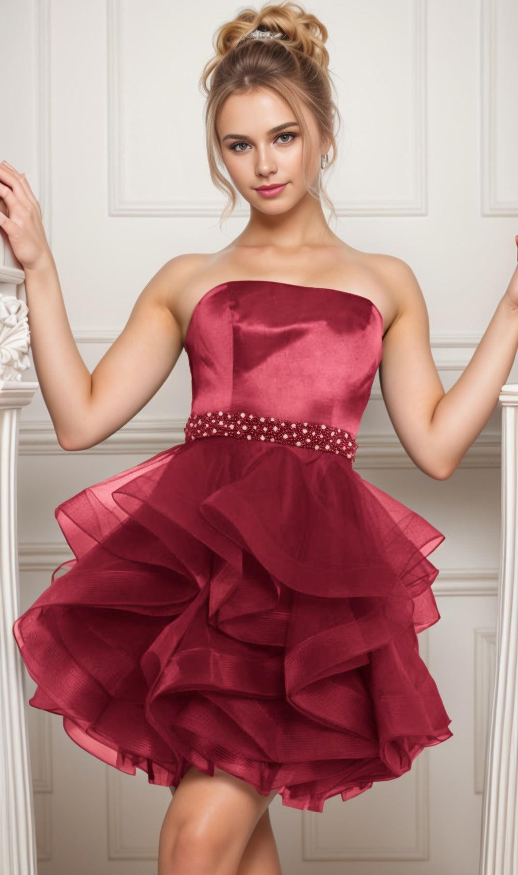 Ball Gown Short-Mini Organza Graduation Dresses CS0550 - COCOMELODY