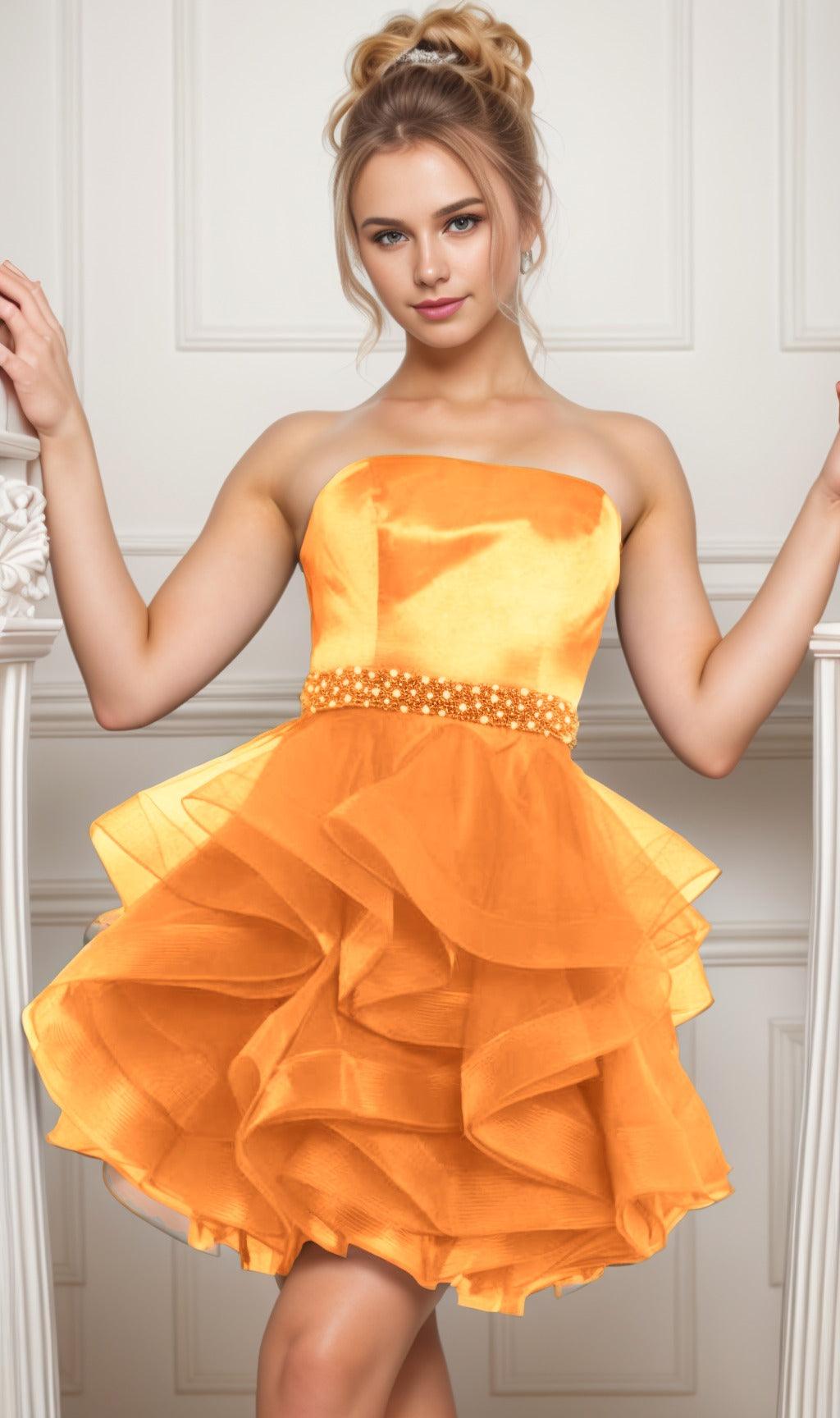 Ball Gown Short-Mini Organza Graduation Dresses CS0550 - COCOMELODY