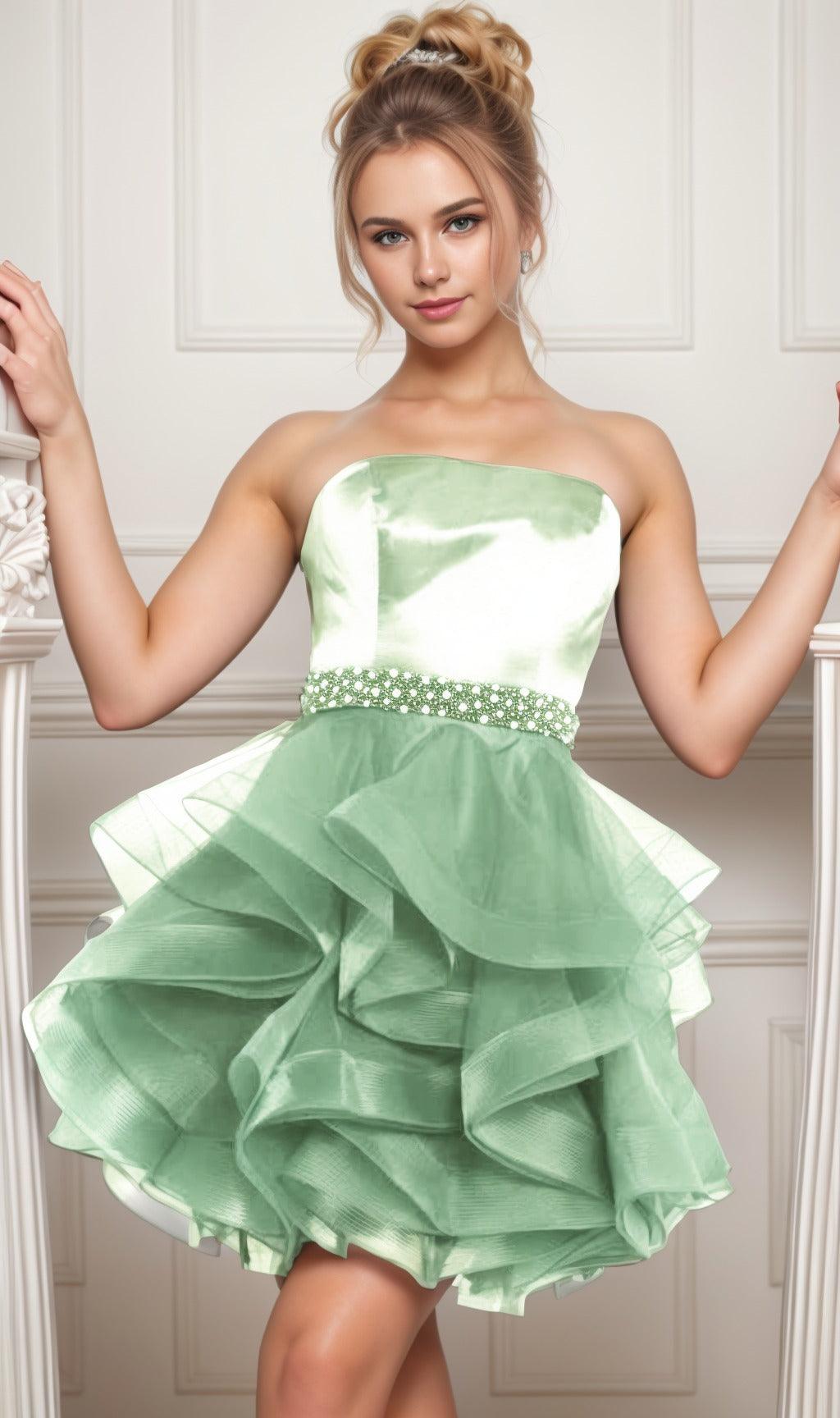 Ball Gown Short-Mini Organza Graduation Dresses CS0550 - COCOMELODY