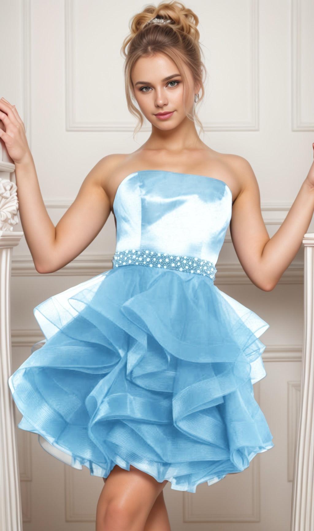 Ball Gown Short-Mini Organza Graduation Dresses CS0550 - COCOMELODY