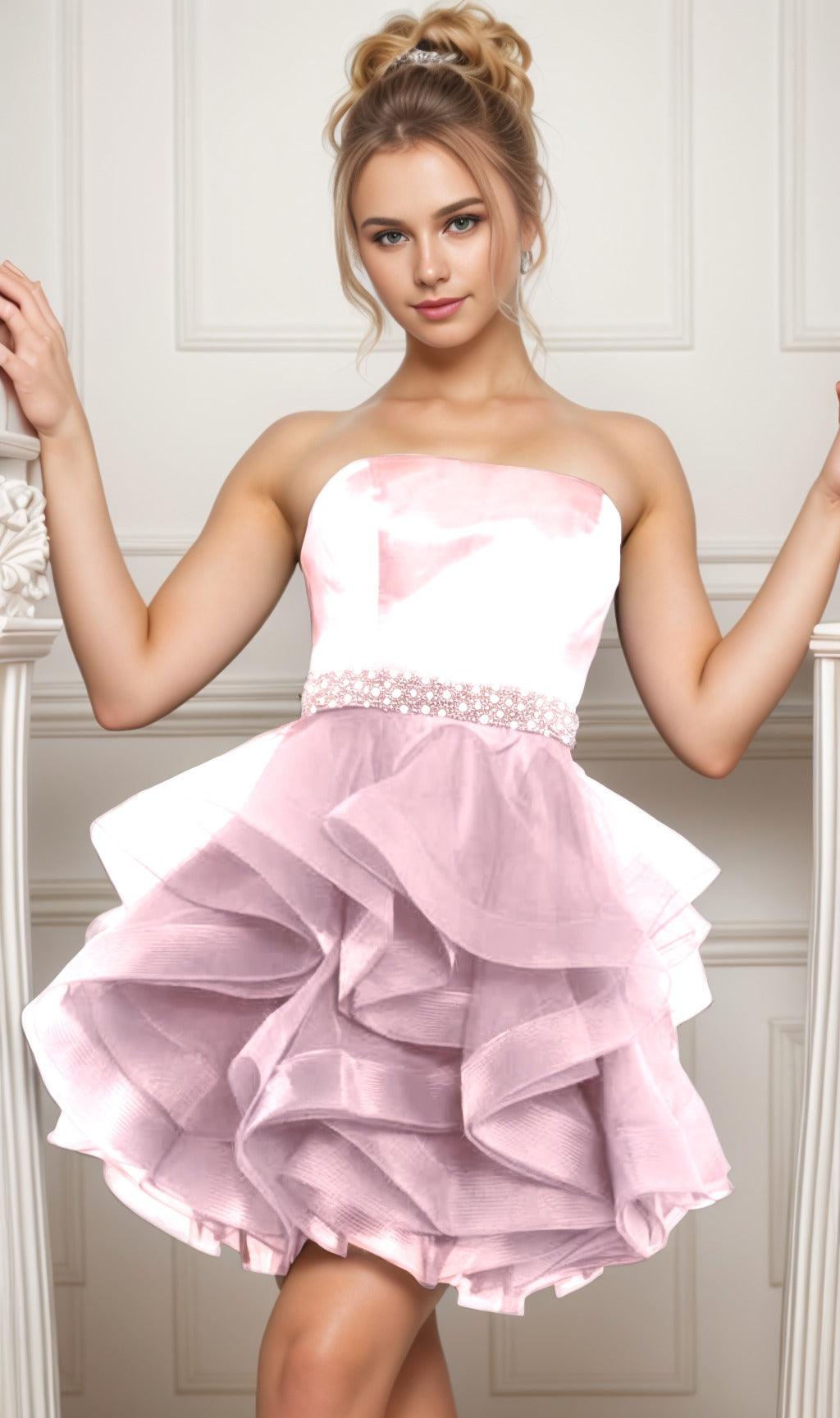 Ball Gown Short-Mini Organza Graduation Dresses CS0550 - COCOMELODY