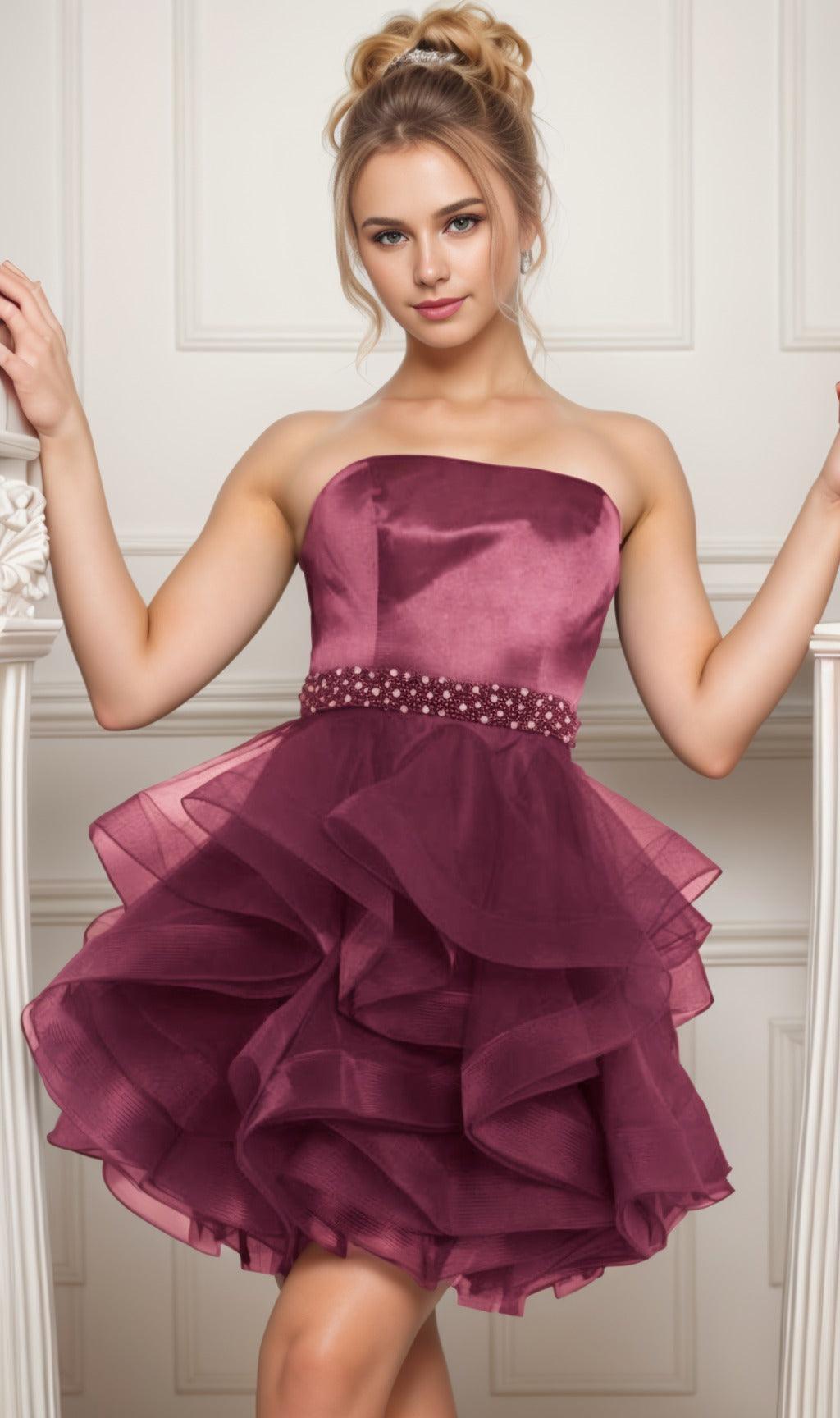 Ball Gown Short-Mini Organza Graduation Dresses CS0550 - COCOMELODY