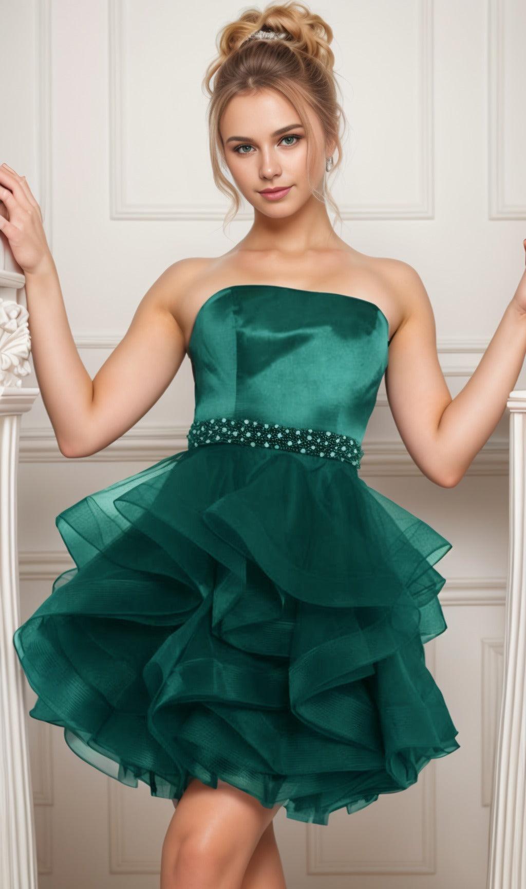 Ball Gown Short-Mini Organza Graduation Dresses CS0550 - COCOMELODY