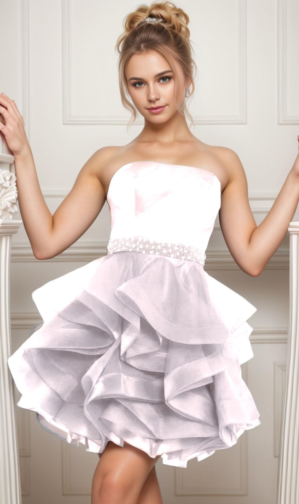 Ball Gown Short-Mini Organza Graduation Dresses CS0550 - COCOMELODY