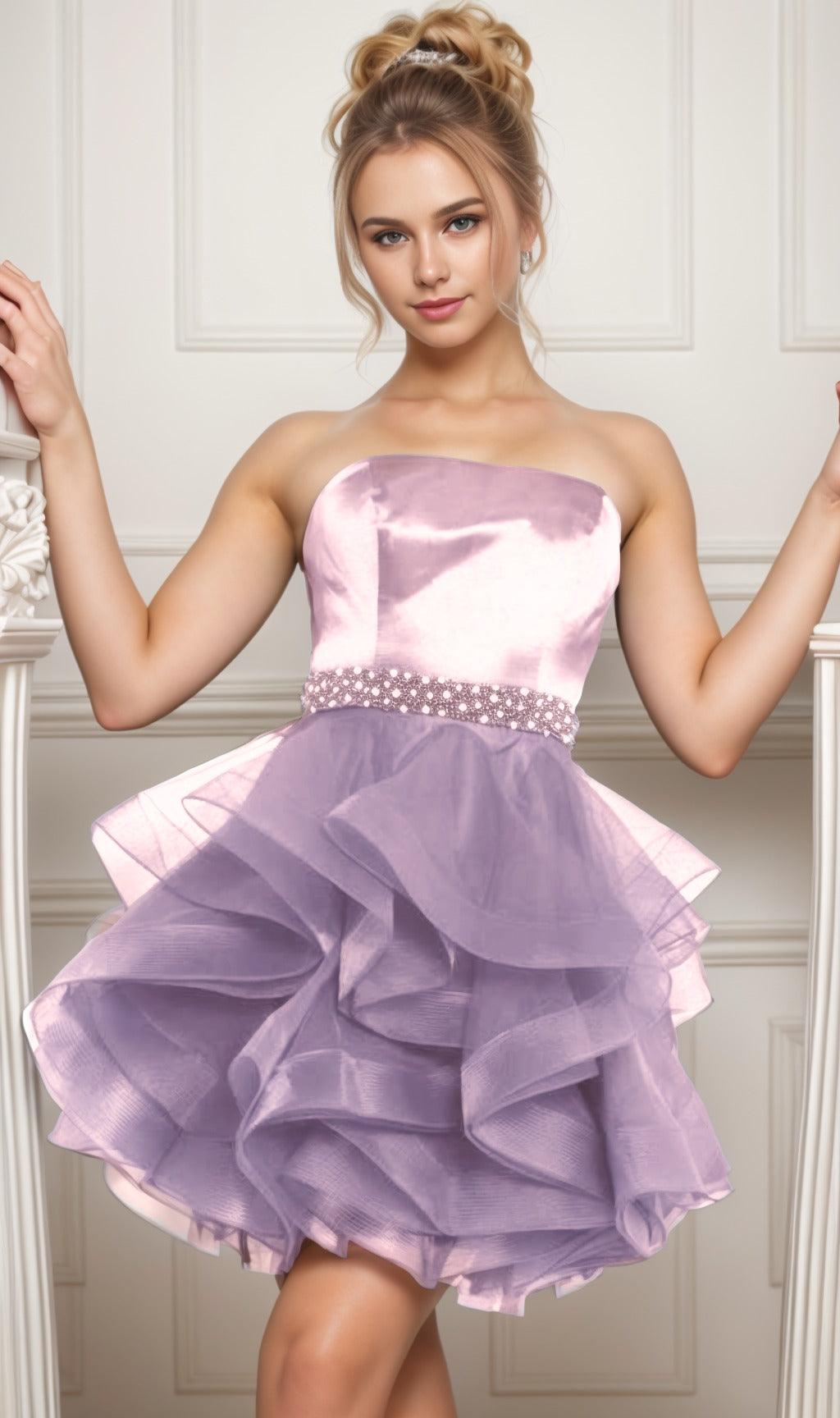 Ball Gown Short-Mini Organza Graduation Dresses CS0550 - COCOMELODY