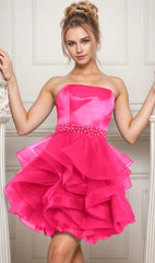 Ball Gown Short-Mini Organza Graduation Dresses CS0550 - COCOMELODY