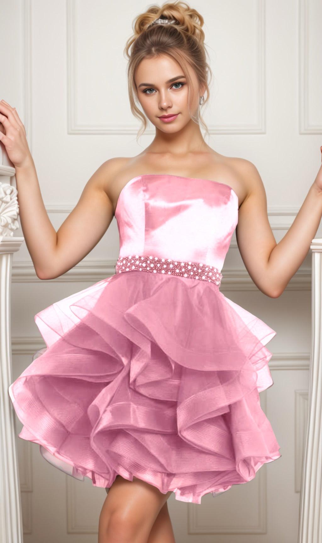 Ball Gown Short-Mini Organza Graduation Dresses CS0550 - COCOMELODY