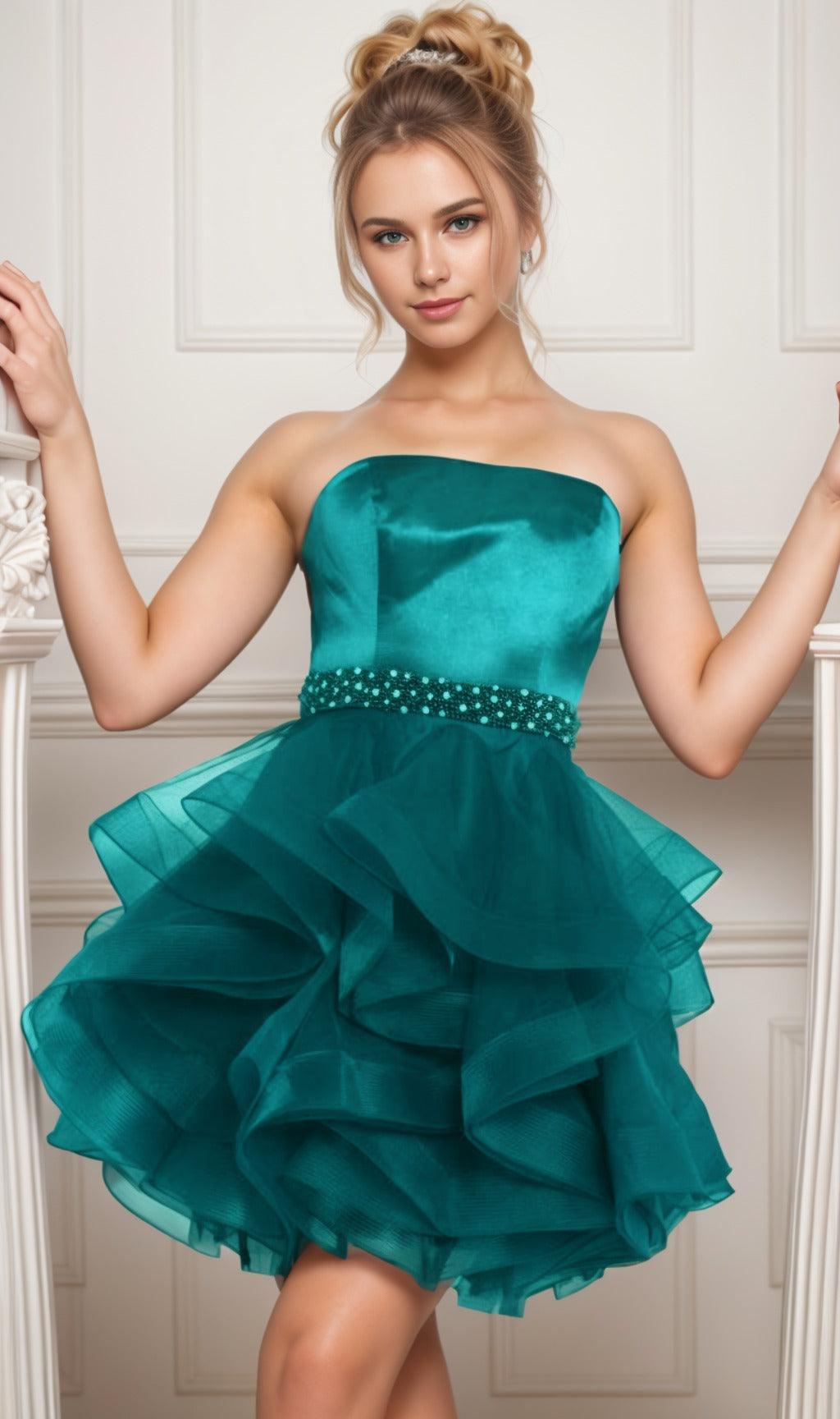 Ball Gown Short-Mini Organza Graduation Dresses CS0550 - COCOMELODY
