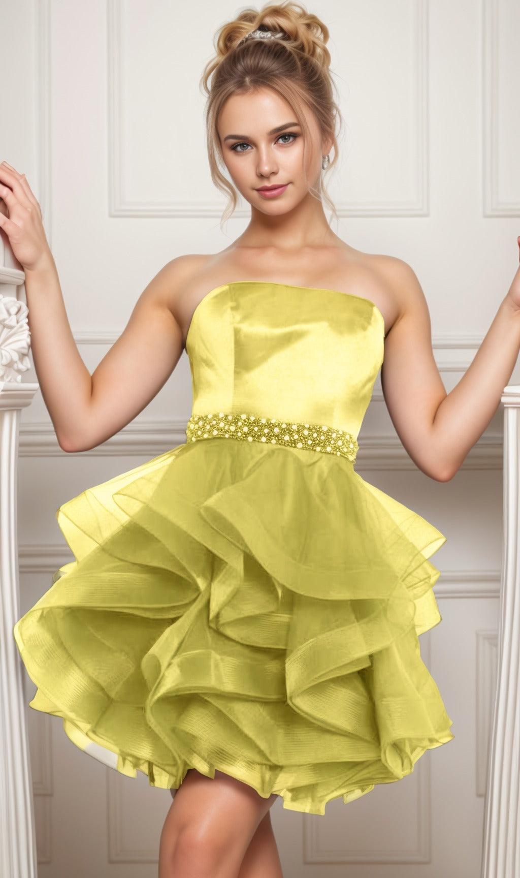 Ball Gown Short-Mini Organza Graduation Dresses CS0550 - COCOMELODY