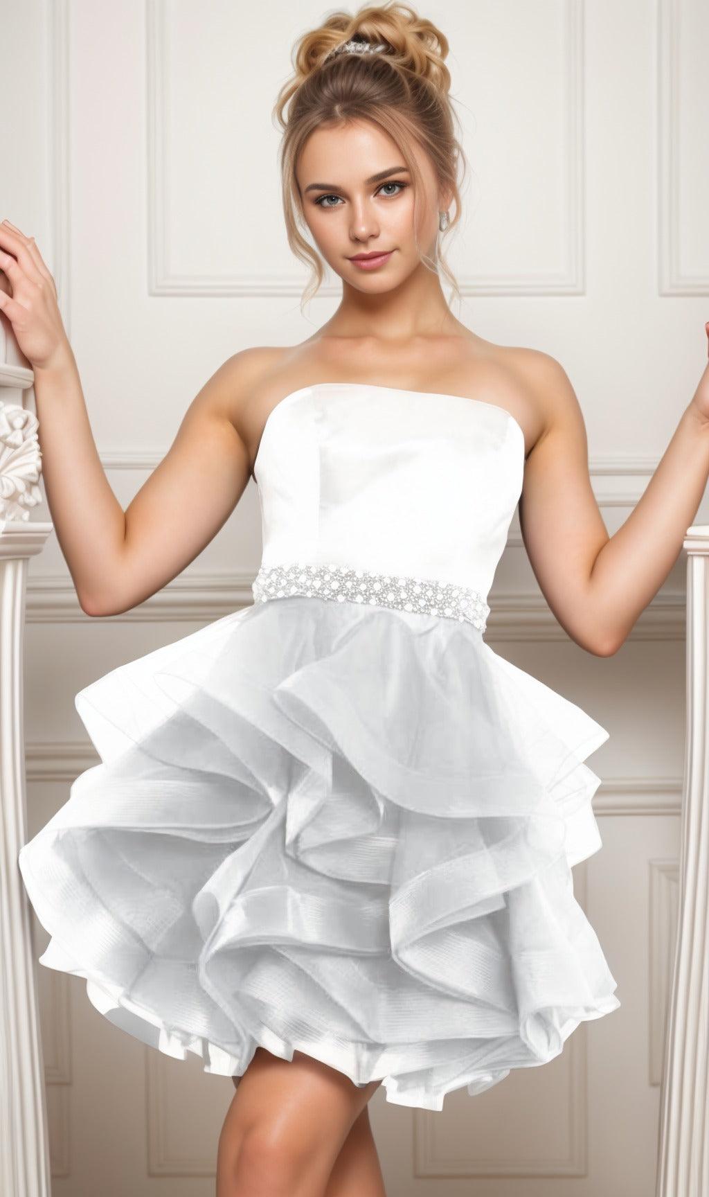 Ball Gown Short-Mini Organza Graduation Dresses CS0550 - COCOMELODY