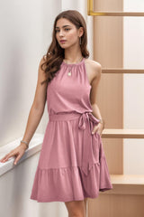 A-Line Knee Length Silk-Like Graduation Dresses CS0552 - COCOMELODY
