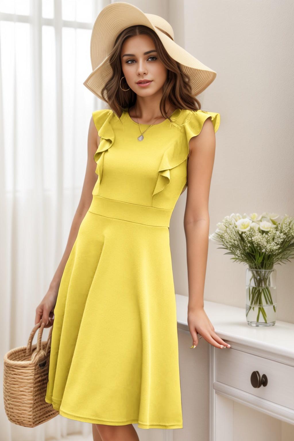 A-Line Knee Length Silk-Like Graduation Dresses CS0553 - COCOMELODY