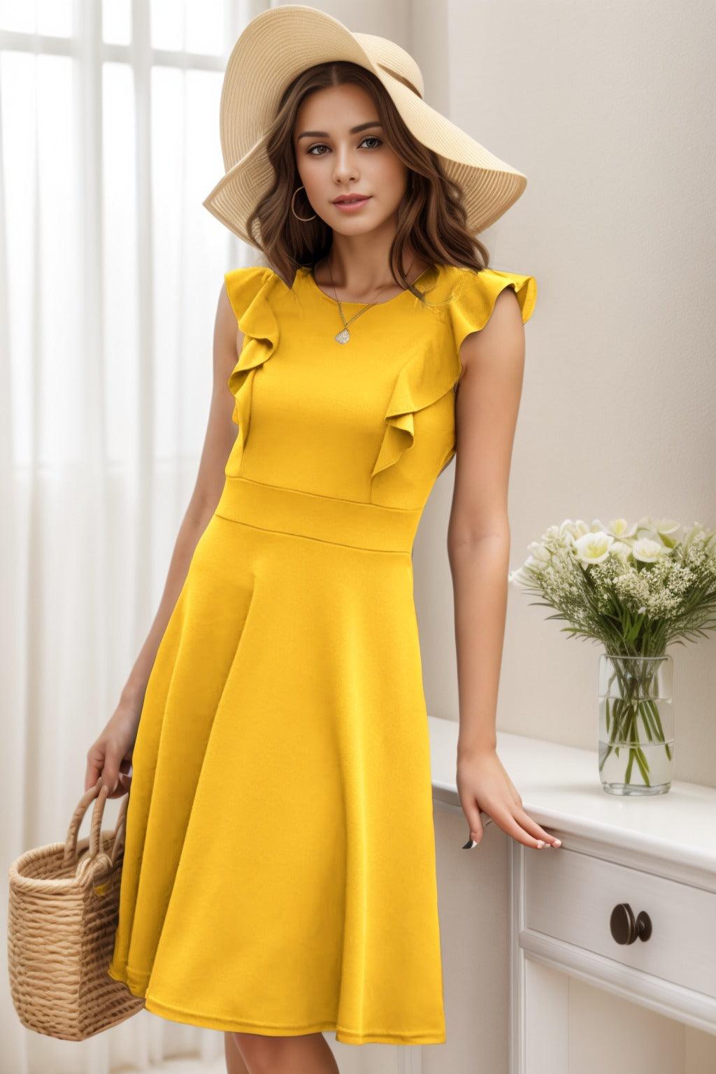 A-Line Knee Length Silk-Like Graduation Dresses CS0553 - COCOMELODY