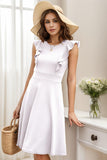 A-Line Knee Length Silk-Like Graduation Dresses CS0553 - COCOMELODY