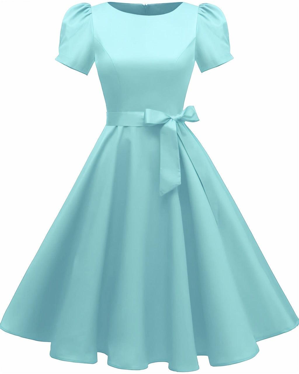 A-Line Knee Length Satin Graduation Dresses CS0555 - COCOMELODY
