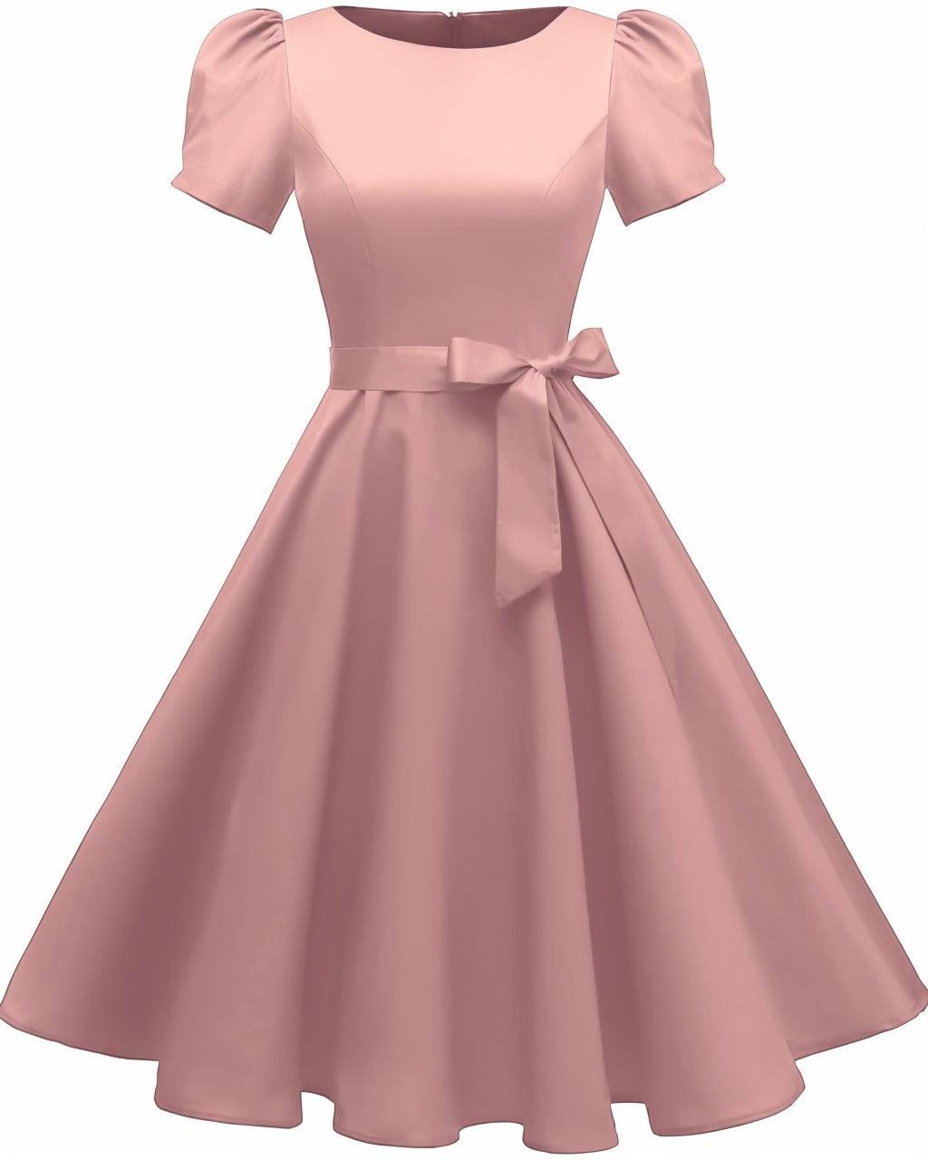 A-Line Knee Length Satin Graduation Dresses CS0555 - COCOMELODY