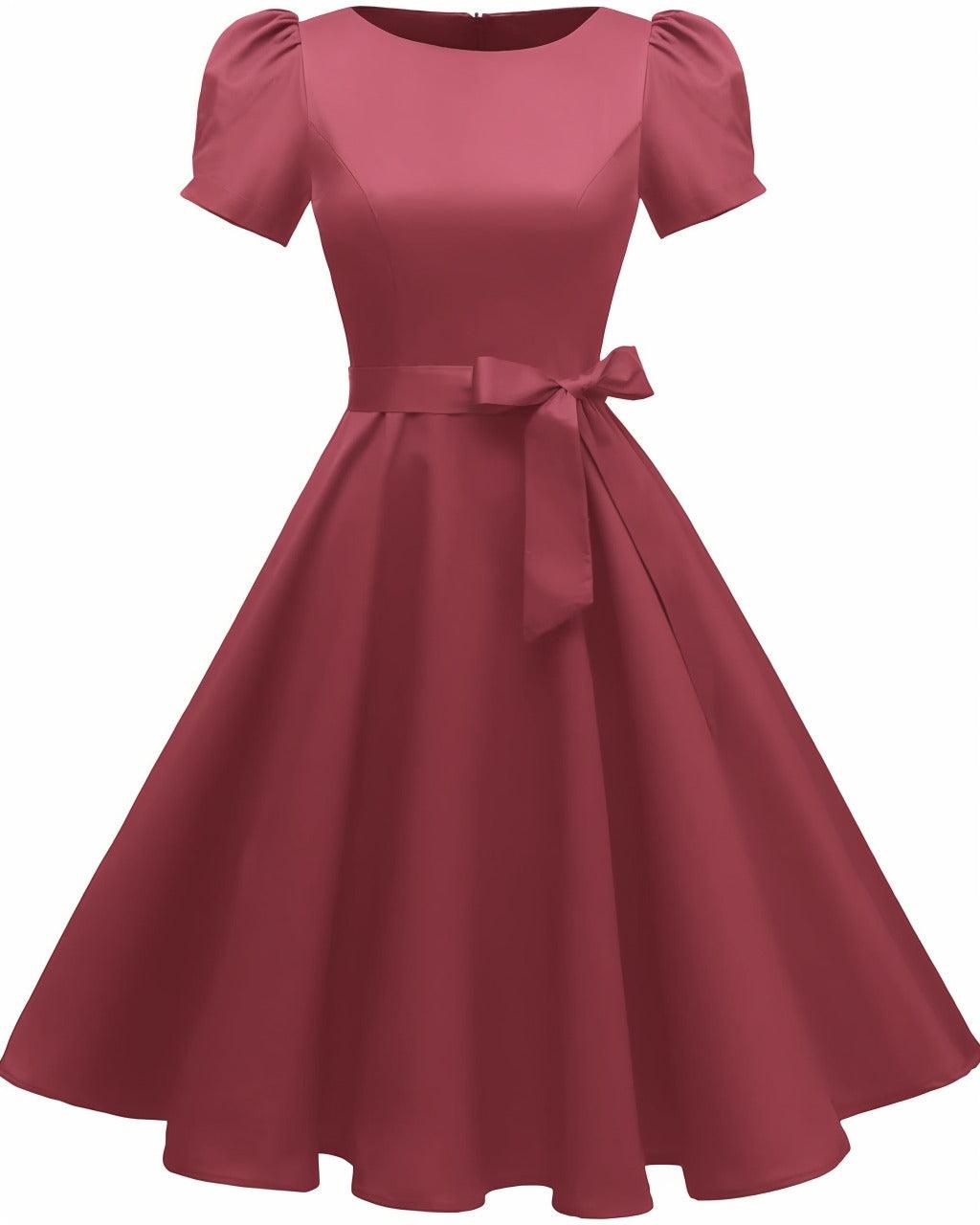 A-Line Knee Length Satin Graduation Dresses CS0555 - COCOMELODY