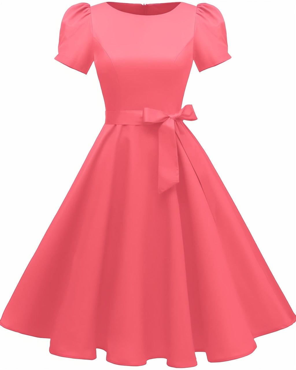A-Line Knee Length Satin Graduation Dresses CS0555 - COCOMELODY
