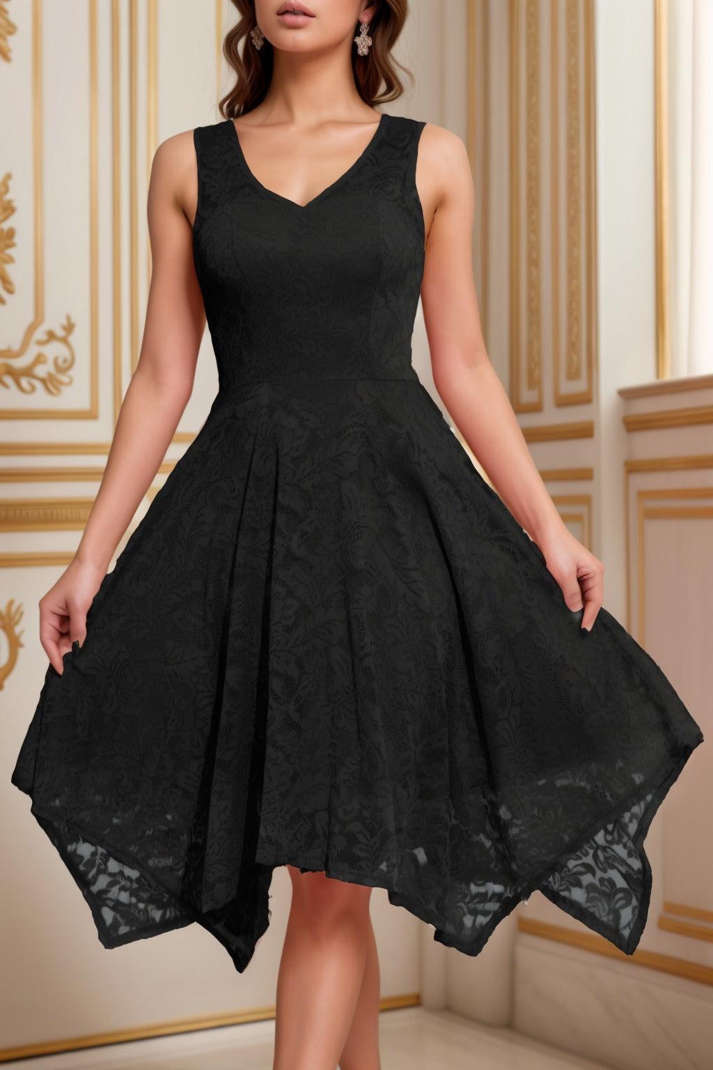 A-Line Tea Length Silk-Like Graduation Dresses CS0558 - COCOMELODY