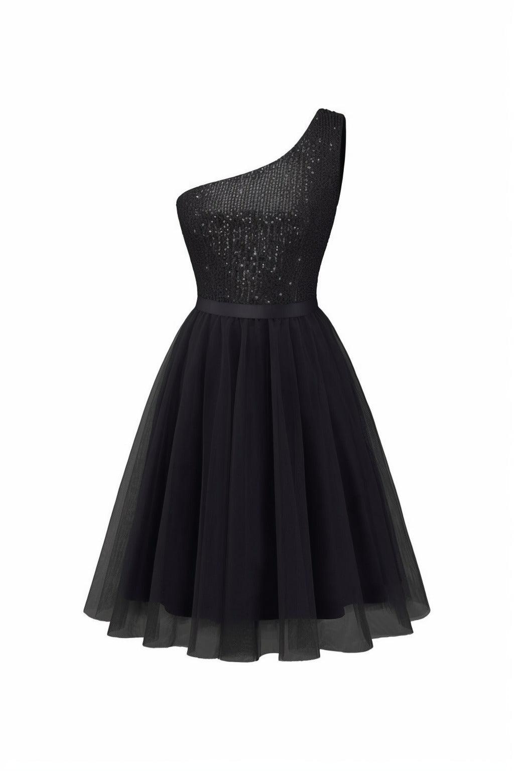 A-Line Knee Length Sequined Graduation Dresses CS0561 - COCOMELODY