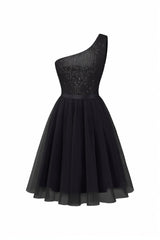 A-Line Knee Length Sequined Graduation Dresses CS0561 - COCOMELODY