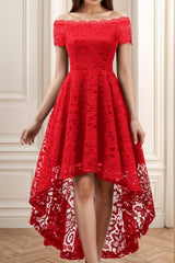 A-Line High-Low Silk-Like Graduation Dresses CS0562 - COCOMELODY