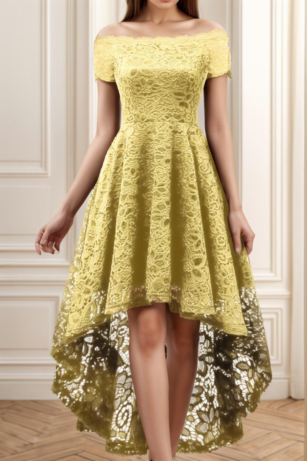 A-Line High-Low Silk-Like Graduation Dresses CS0562 - COCOMELODY