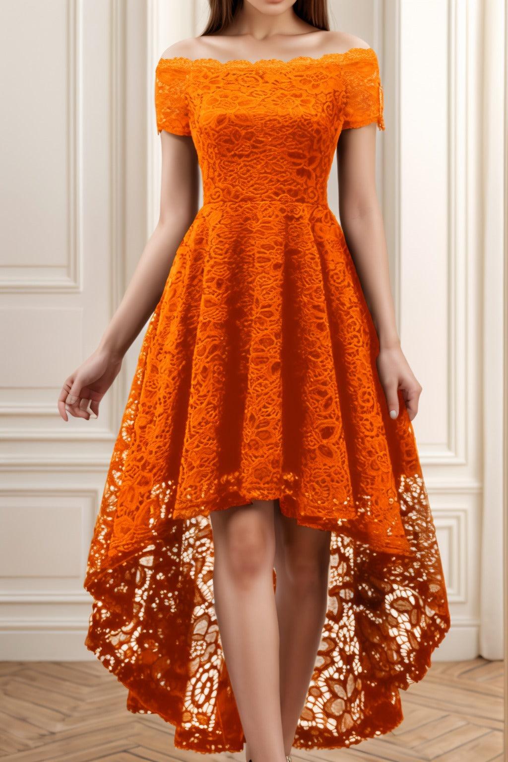 A-Line High-Low Silk-Like Graduation Dresses CS0562 - COCOMELODY
