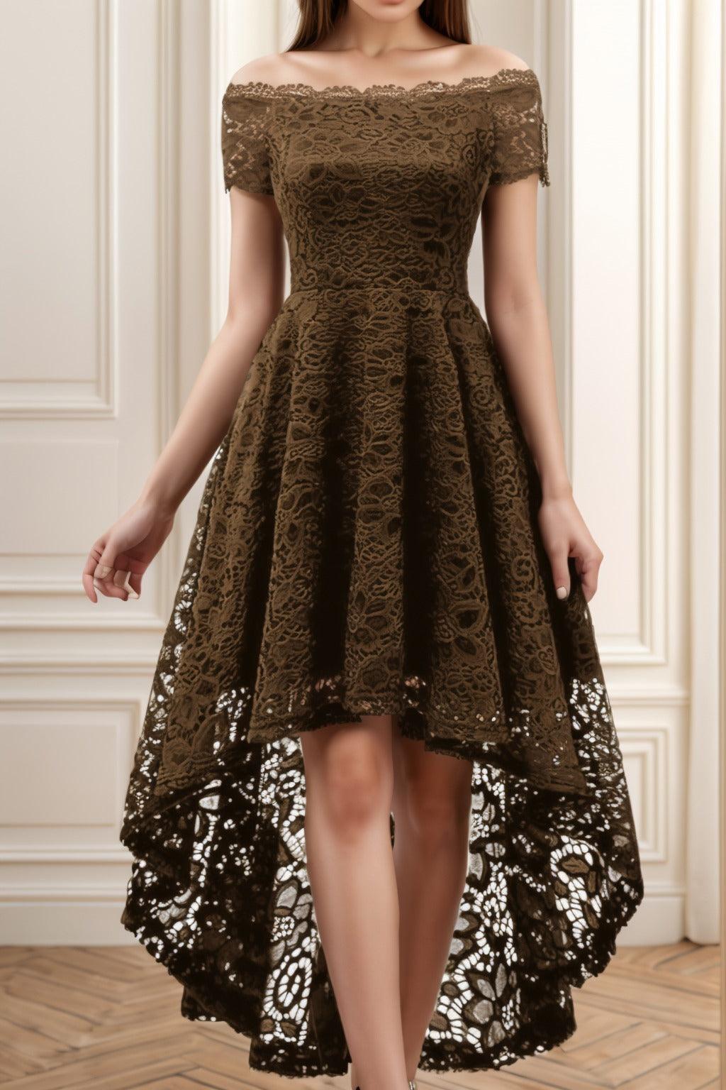 A-Line High-Low Silk-Like Graduation Dresses CS0562 - COCOMELODY