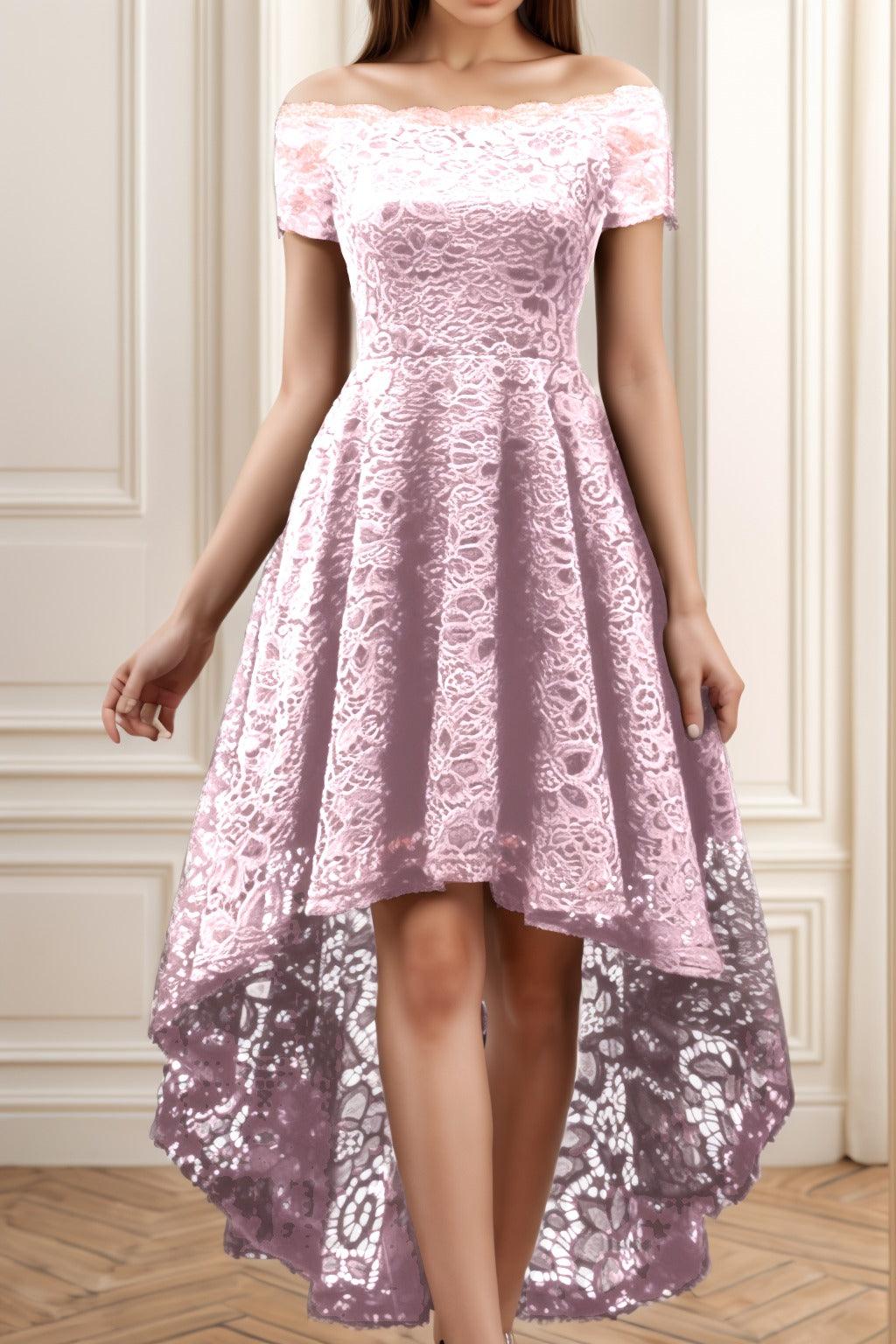 A-Line High-Low Silk-Like Graduation Dresses CS0562 - COCOMELODY