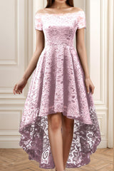 A-Line High-Low Silk-Like Graduation Dresses CS0562 - COCOMELODY