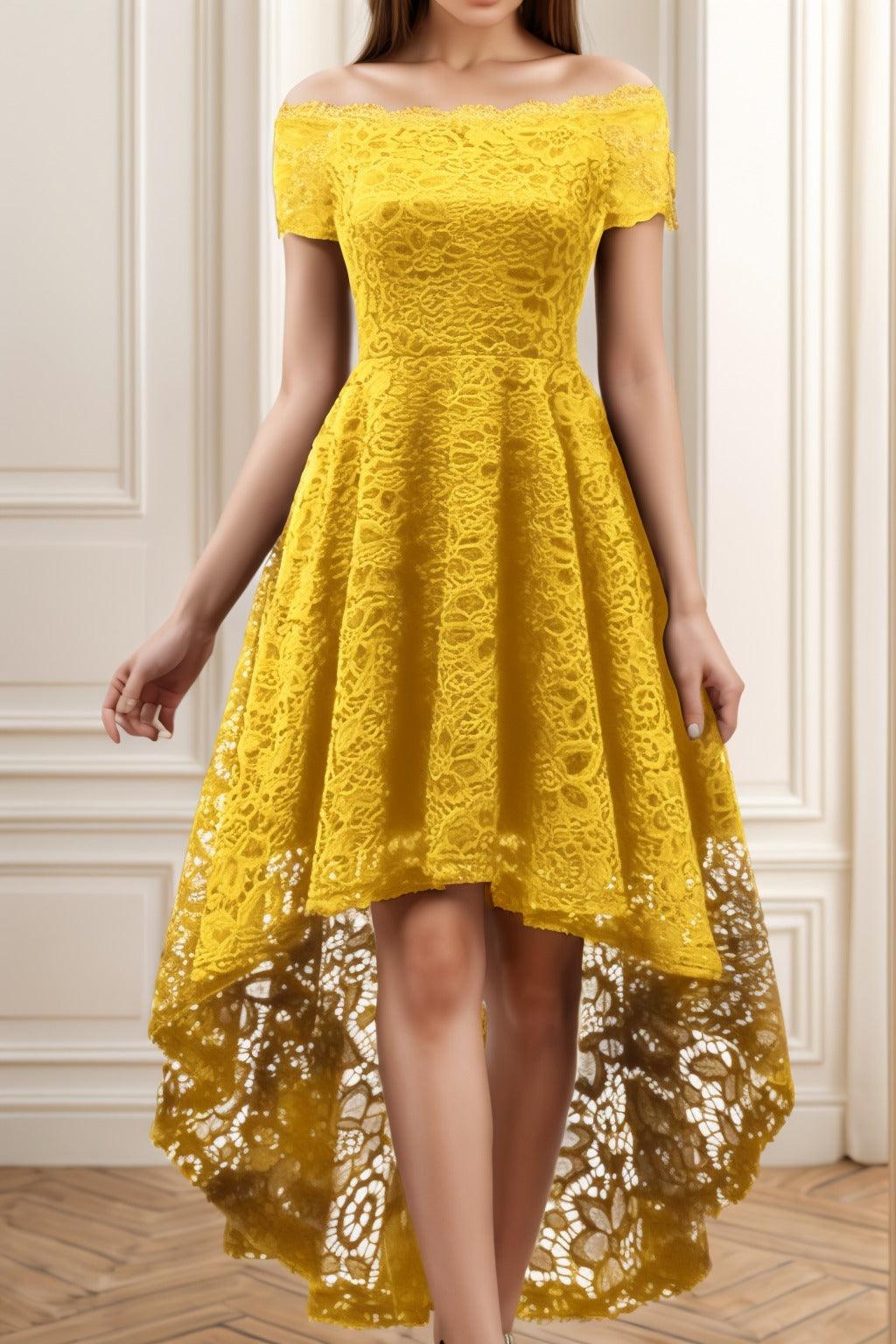 A-Line High-Low Silk-Like Graduation Dresses CS0562 - COCOMELODY