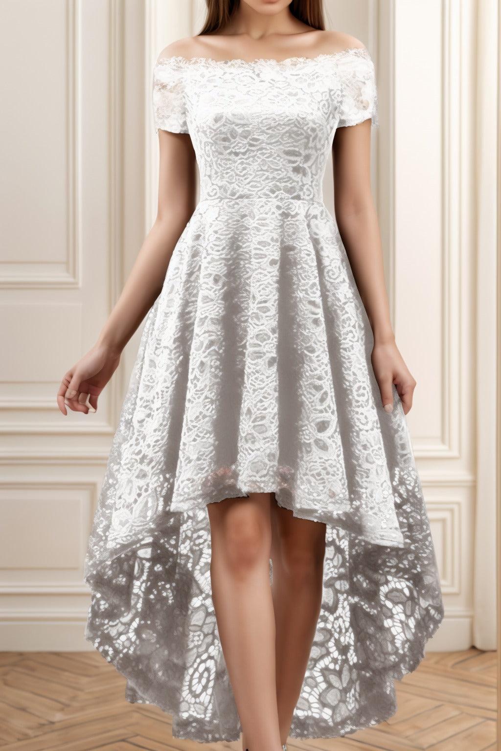 A-Line High-Low Silk-Like Graduation Dresses CS0562 - COCOMELODY