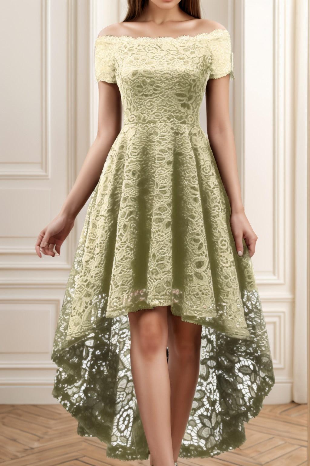 A-Line High-Low Silk-Like Graduation Dresses CS0562 - COCOMELODY