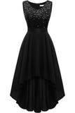 A-Line Knee Length Sequined Graduation Dresses CS0563 - COCOMELODY