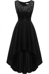 A-Line Knee Length Sequined Graduation Dresses CS0563CR - COCOMELODY