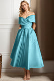 A-Line Ankle Length Satin Graduation Dresses CS0564 - COCOMELODY