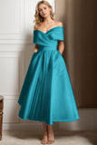 A-Line Ankle Length Satin Graduation Dresses CS0564 - COCOMELODY