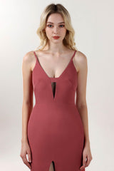 Mermaid Sweep-Brush Train Stretch Crepe Formal Dress CS0588 - COCOMELODY