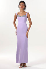 Sheath-Column Maxi Stretch Crepe Formal Dress CS0590 - COCOMELODY