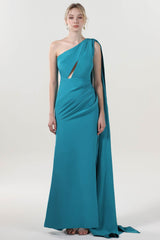 Sheath-Column Maxi Stretch Crepe Formal Dress CS0593 - COCOMELODY