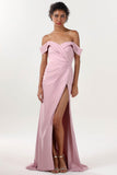 Sheath-Column Sweep-Brush Train Stretch Crepe Formal Dress CS0595 - COCOMELODY